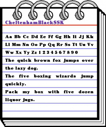 CheltenhamBlackSSK Regular animated font preview