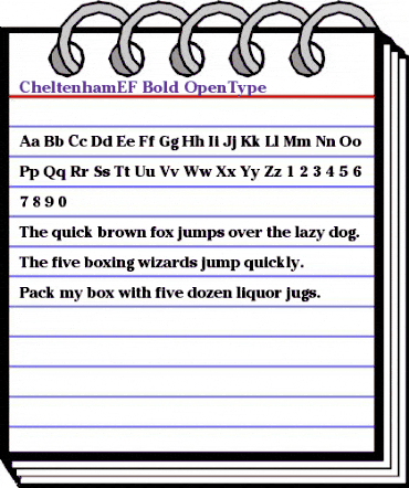 CheltenhamEF-Bold Regular animated font preview