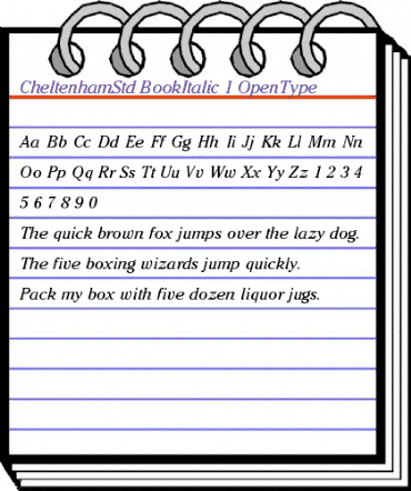 ITC Cheltenham Std Book Italic animated font preview ITC Cheltenham Std Book Italic animated font preview