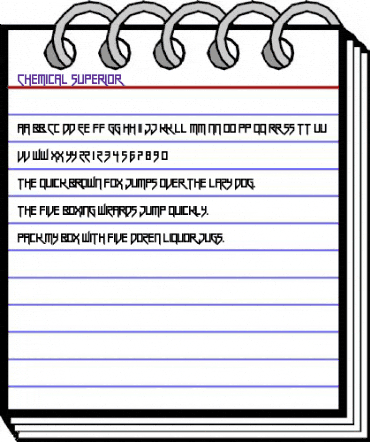 Chemical Superior Regular animated font preview