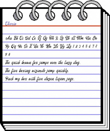 Cherio Regular animated font preview