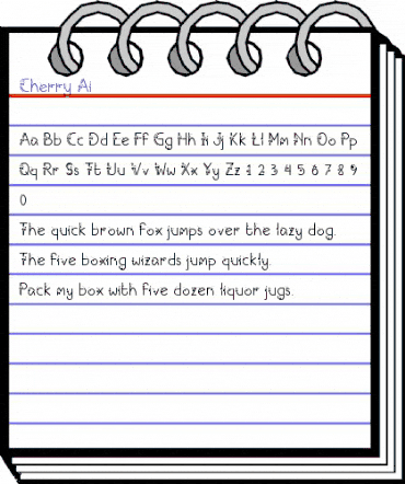 Cherry Ai Regular animated font preview