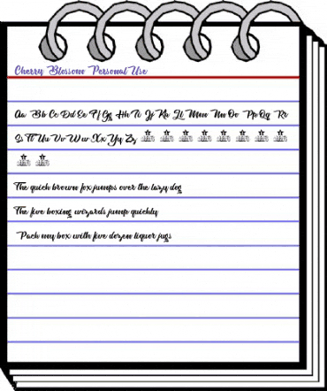 Cherry Blossom personal Use Regular animated font preview