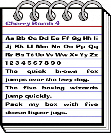 Cherry Bomb 4 Regular animated font preview Cherry Bomb 4 Regular animated font preview