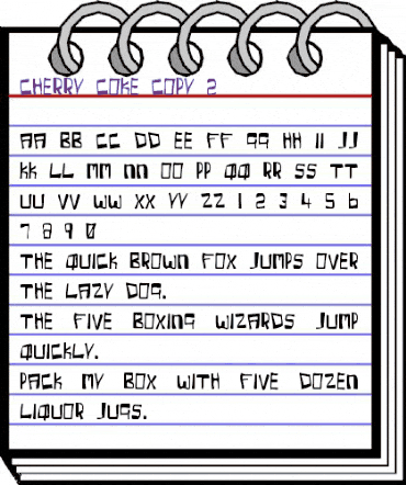 Cherry Coke Regular animated font preview