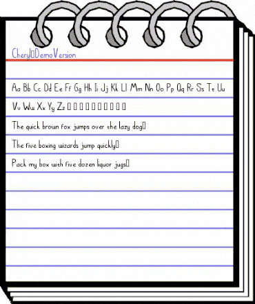 Cheryl_DemoVersion Regular animated font preview