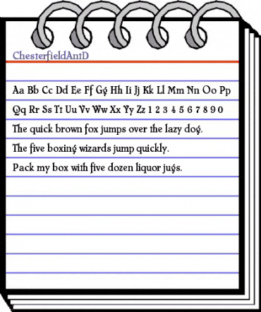 ChesterfieldAntD Regular animated font preview