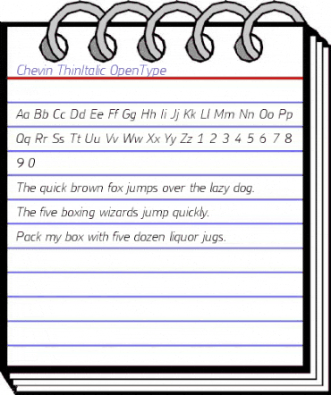 Chevin ThinItalic animated font preview Chevin ThinItalic animated font preview