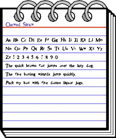 Chewed Straw Regular animated font preview Chewed Straw Regular animated font preview