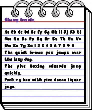 Chewy Inside Regular animated font preview Chewy Inside Regular animated font preview