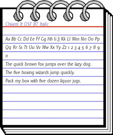 Chianti It OSF BT Italic animated font preview