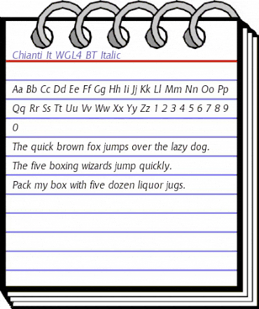 Chianti It WGL4 BT Italic animated font preview Chianti It WGL4 BT Italic animated font preview