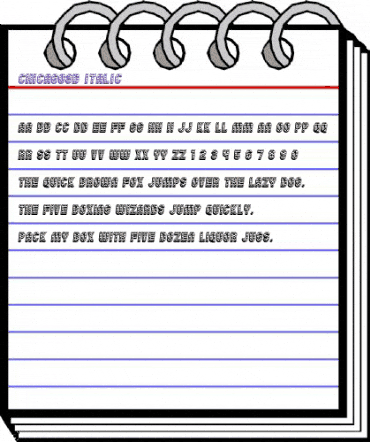 Chicago 3D Italic animated font preview Chicago 3D Italic animated font preview