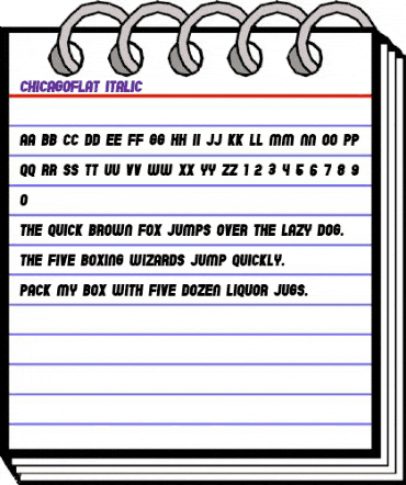 Chicago Flat Italic animated font preview Chicago Flat Italic animated font preview