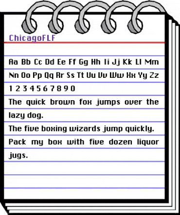 ChicagoFLF Regular animated font preview