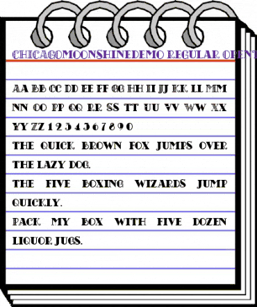 CHICAGO moonshine demo Regular animated font preview CHICAGO moonshine demo Regular animated font preview