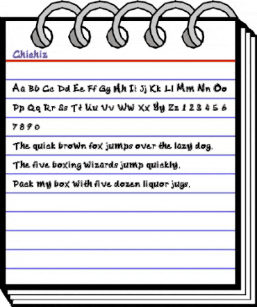 Chichiz Regular animated font preview