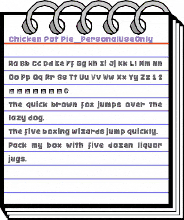 Chicken Pot Pie_PersonalUseOnly Regular animated font preview Chicken Pot Pie_PersonalUseOnly Regular animated font preview