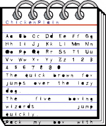 Chicken Regular animated font preview