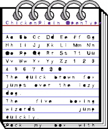 Chicken Plain animated font preview Chicken Plain animated font preview