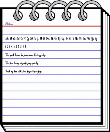 Chidera Regular animated font preview