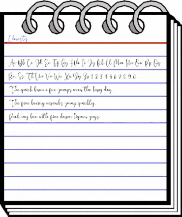 Chiesty Regular animated font preview