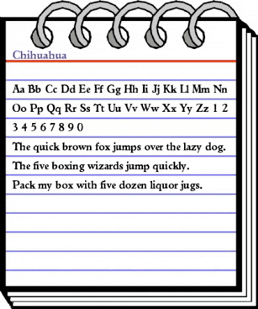 Chihuahua Regular animated font preview