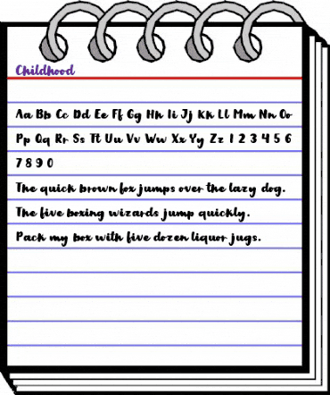 Childhood Regular animated font preview Childhood Regular animated font preview