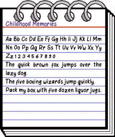 Childhood Memories Regular animated font preview Childhood Memories Regular animated font preview