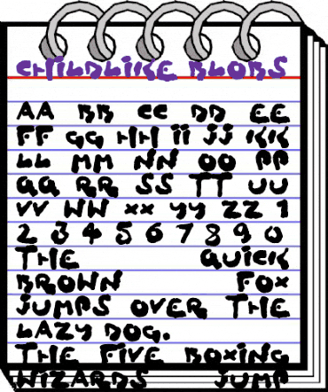 Childlike Blobs Regular animated font preview Childlike Blobs Regular animated font preview