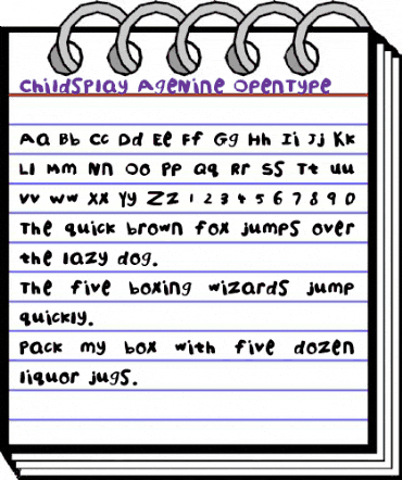 ChildsPlay AgeNine animated font preview ChildsPlay AgeNine animated font preview