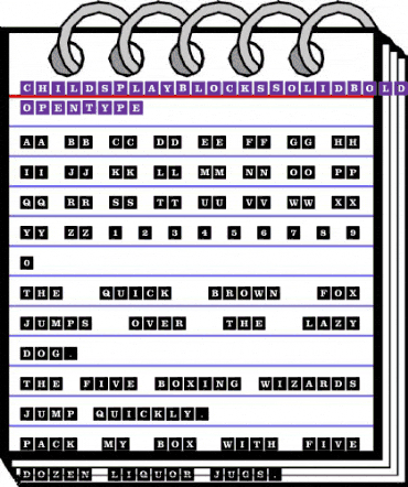 ChildsPlay BlocksSolidBold animated font preview