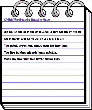 ChildsPlayType64 Regular animated font preview ChildsPlayType64 Regular animated font preview