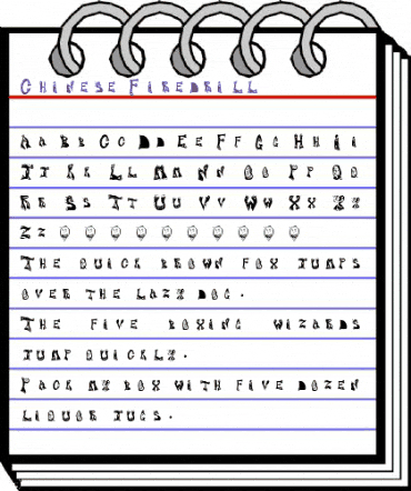 Chinese Firedrill Regular animated font preview