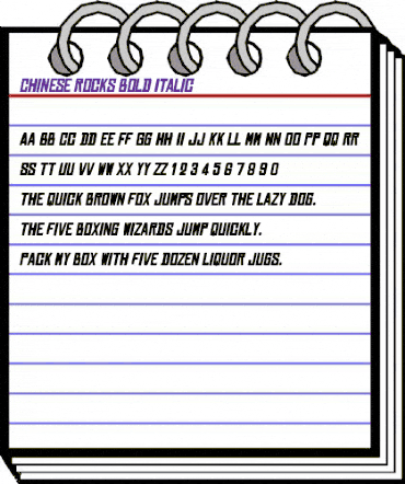 Chinese Rocks Bold Italic animated font preview Chinese Rocks Bold Italic animated font preview