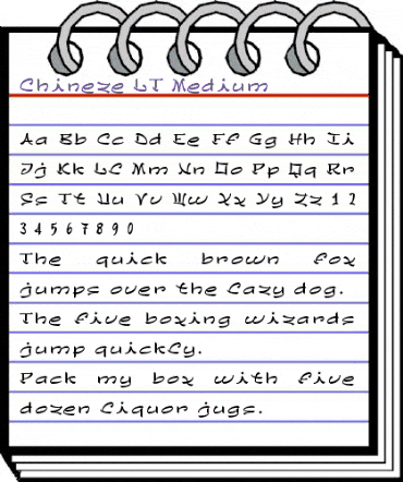 Chineze LT Medium animated font preview