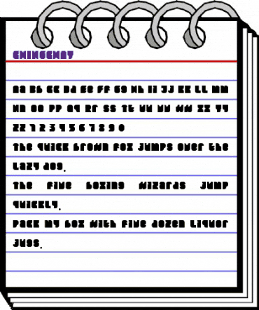 CHINGCHAY Regular animated font preview