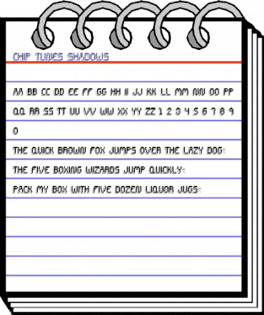 CHIP TUNES SHADOWS animated font preview CHIP TUNES SHADOWS animated font preview