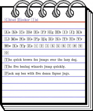 Chisel Becker Ini Regular animated font preview Chisel Becker Ini Regular animated font preview