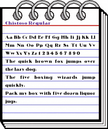 Chistoso Regular animated font preview Chistoso Regular animated font preview