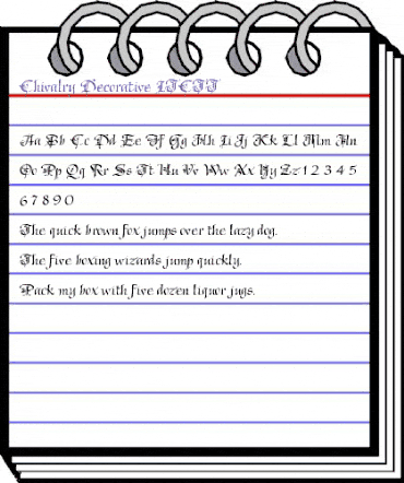 Chivalry Decorative ITCTT Regular animated font preview Chivalry Decorative ITCTT Regular animated font preview