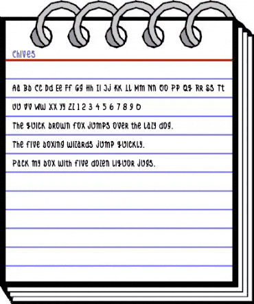 Chives Regular animated font preview