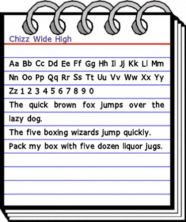 Chizz Wide High Regular animated font preview