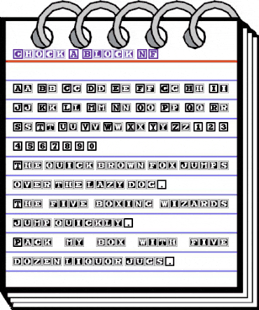Chock A Block NF Regular animated font preview