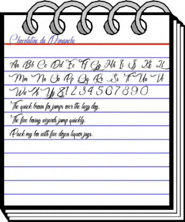 Chocolatine du Dimanche Regular animated font preview