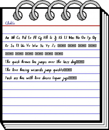 Chokle Regular animated font preview