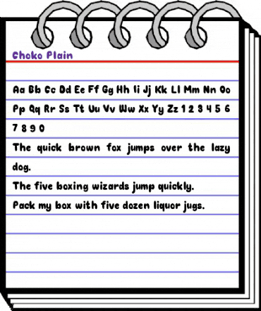Choko Plain Regular animated font preview Choko Plain Regular animated font preview