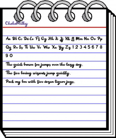 Choko Milky Regular animated font preview Choko Milky Regular animated font preview