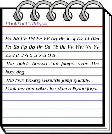 Choktoff Regular animated font preview Choktoff Regular animated font preview