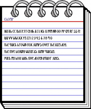 Chomp Regular animated font preview